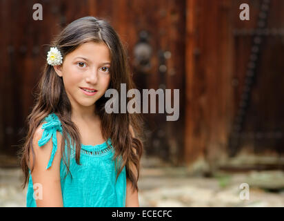 Wunderschönes kleines Mädchen (10-11) Stockfoto