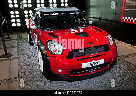 Genf - März 8: Der Mini Cooper WRC auf dem Display auf der 81. International Motor Show Palexpo-Genf am 8. März; 2011 in Genf Stockfoto