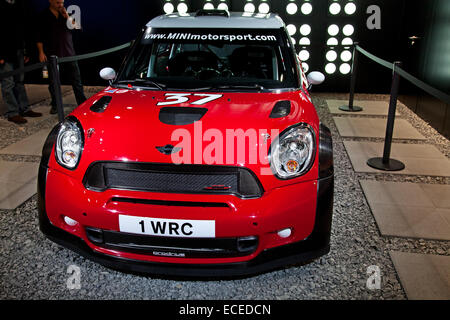 Genf - März 8: Der Mini Cooper WRC auf dem Display auf der 81. International Motor Show Palexpo-Genf am 8. März; 2011 in Genf Stockfoto