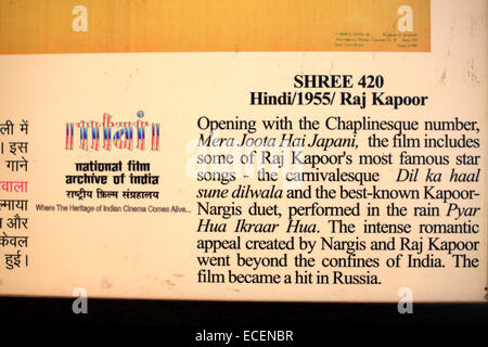 Pune, Indien. 25. November 2014. Plakate der berühmte indische Filme schmücken die Wände an der National Film Archive of India. © Subhash Sharma/ZUMA Wire/ZUMAPRESS.com/Alamy Live-Nachrichten Stockfoto