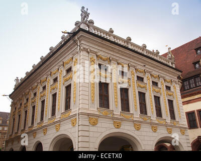 Die Alte Handelsboerse d. h. alte Börse zählt zu den ältesten barocken Bauwerken in Leipzig Deutschland Stockfoto