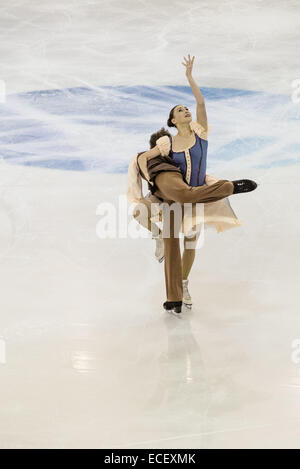 Barcelona, Spanien. 12. Dezember 2014. ALLA LOBODA/PAVEL DROZD (RUS)) führen in die DANCE JUNIOR - Kür bei ISU Finale des Grand Prix of Figure Skating in Barcelona Credit: Matthias Oesterle/ZUMA Wire/ZUMAPRESS.com/Alamy Live News Stockfoto