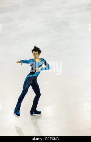 Barcelona, Spanien. 12. Dezember 2014. SOTA YAMAMOTO (JPN) führt bei den Männer Junioren - Kür beim ISU Finale Grand Prix of Figure Skating in Barcelona Credit: Matthias Oesterle/ZUMA Wire/ZUMAPRESS.com/Alamy Live News Stockfoto