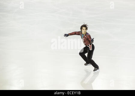 Barcelona, Spanien. 12. Dezember 2014. Vier-Kontinente-Meister THORES MURA (JPN) führt in der Männer-SENIOR - Kurzprogramm bei ISU Finale des Grand Prix of Figure Skating in Barcelona Kredit: Matthias Oesterle/ZUMA Wire/ZUMAPRESS.com/Alamy Live News Stockfoto