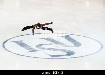 Barcelona, Spanien. 12. Dezember 2014. Vier-Kontinente-Meister THORES MURA (JPN) führt in der Männer-SENIOR - Kurzprogramm bei ISU Finale des Grand Prix of Figure Skating in Barcelona Kredit: Matthias Oesterle/ZUMA Wire/ZUMAPRESS.com/Alamy Live News Stockfoto