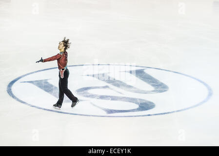 Barcelona, Spanien. 12. Dezember 2014. Vier-Kontinente-Meister THORES MURA (JPN) führt in der Männer-SENIOR - Kurzprogramm bei ISU Finale des Grand Prix of Figure Skating in Barcelona Kredit: Matthias Oesterle/ZUMA Wire/ZUMAPRESS.com/Alamy Live News Stockfoto