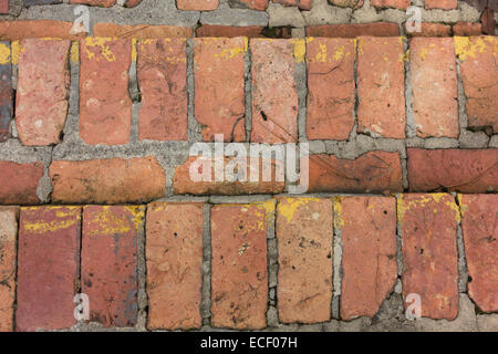 Alten Ziegeln gemacht von japanischen Kriegsgefangenen in WWII Singapur Stockfoto