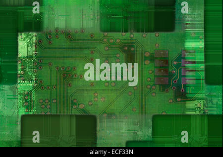 Grüne Platine - Hauptplatine Stockfoto