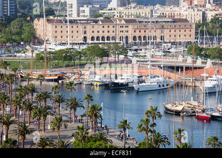 Port Vell und Geschichte Museum von Katalonien in Barcelona, Katalonien, Spanien. Stockfoto