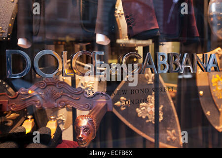 & Gabbana Dolce Fashion-Store in der New Bond Street Stockfoto