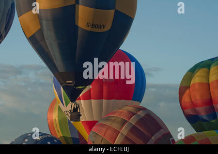 Heißluftballons im Flug Stockfoto