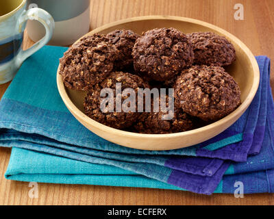 Schoko-Hafer-Kissen Stockfoto