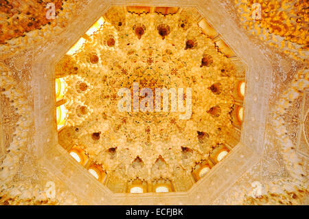 Granada-Alhambra, Saal der zwei Schwestern Stockfoto