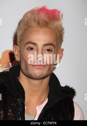 New York, New York, USA. 12. Dezember 2014. Sänger/Schauspieler FRANKIE J. GRANDE besucht die Z100 Jingle Ball 2014 Ankünfte im Madison Square Garden statt. Nancy Kaszerman/ZUMAPRESS.com/Alamy © Live-Nachrichten Stockfoto