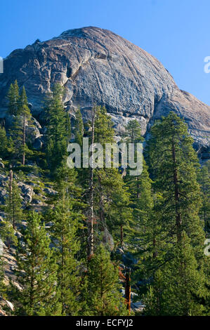 Granit-Felsen auf die Kugeln, Sierra Vista National Scenic Byway, Sierra National Forest, Kalifornien Stockfoto