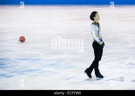 Barcelona, Katalonien, Spanien. 13. Dezember 2014. YUZURU HANYU (JPN) führt in die Männer-Kür-Programm während der ISU Grand Prix of Figure Skating Finale in Barcelona © Matthias Oesterle/ZUMA Wire/ZUMAPRESS.com/Alamy Live-Nachrichten Stockfoto