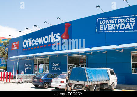 Filiale von Officeworks Schreibwarenladen in mona Vale sydney, Australien Stockfoto