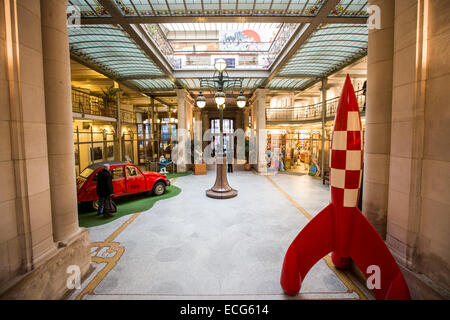 Comic-Museum in Brüssel, in einem ehemaligen Jugendstil-Kaufhaus, Stockfoto