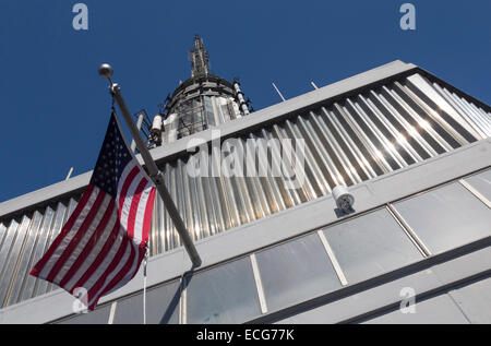 Blick auf das Empire State Building Aussichtsplattform im 86. Stock, New York City Stockfoto