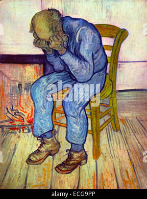 Trauernde alte Mann ("am"Tor der Ewigkeit") 1890 Vincent Van Gogh Stockfoto