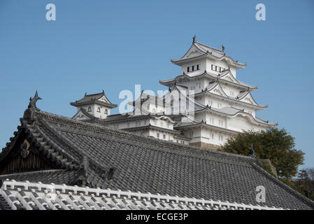 Die restaurierte Burg Himeji Eröffnung im März 2015, Himeji, Japan. Stockfoto