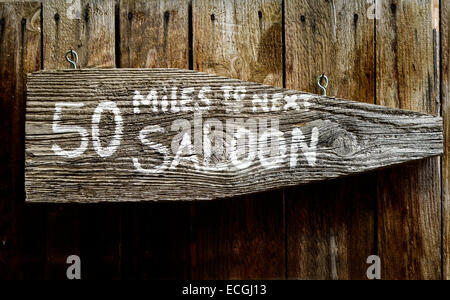 Wild West Saloon Schild Stockfoto