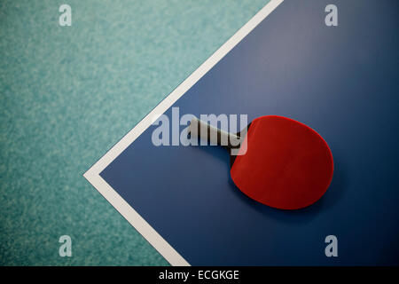 Farbe Schuss eines Tischtennis-Schlägers. Stockfoto