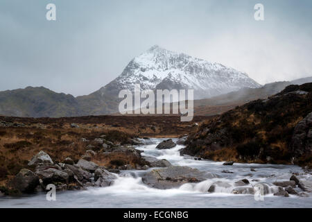 Krippe-Goch-Blick vom Cwmffinnon, Glyderau Reihe, Snowdonia-Nationalpark, Wales Stockfoto