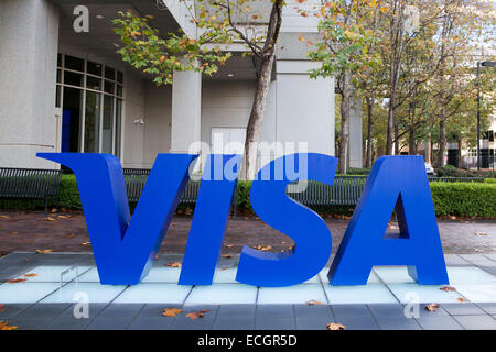 Das Hauptquartier der Kreditkartenanbieter Visa. Stockfoto