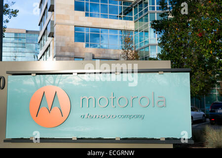 Ein Bürogebäude von Motorola Mobility besetzt. Stockfoto