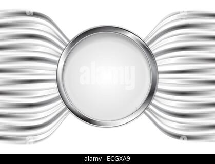 Abstrakte Silber Metall Hintergrund. Vektor-design Stockfoto