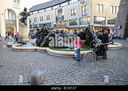 Nürnberg-Ehe-Karussell-Brunnen Stockfoto