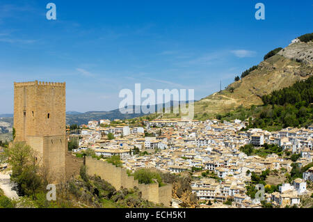 Yedra Burg in Cazorla Dorf, Sierra de Cazorla Segura y Las Villas Naturpark, Provinz, Jaen, Andalusien, Spanien, Europa Stockfoto