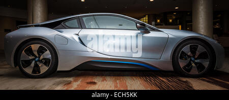 Showroom. BMW i8 Stockfoto