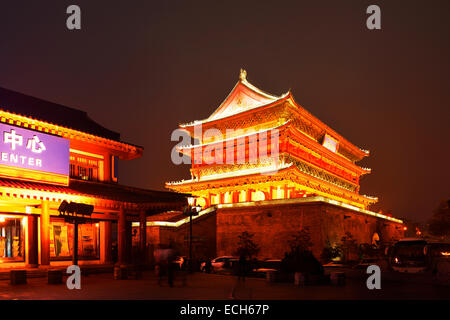 Trommelturm, Gulou, Xi ' an, Provinz Shaanxi, China Stockfoto