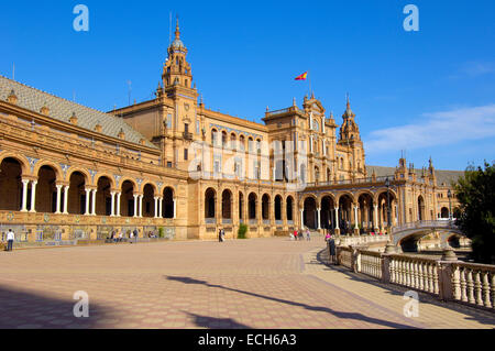 Plaza de España im Park María Luisa, Sevilla, Andalusien, Spanien, Europa Stockfoto