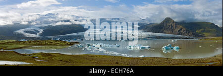 Fjallsárlón Gletscher See, Region Süd, Island Stockfoto