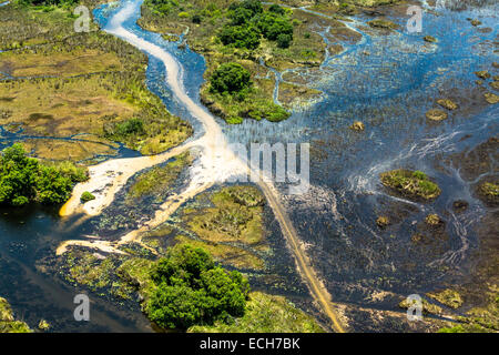 Okavango Delta, Luftaufnahme, Okavango Delta, Botswana Stockfoto