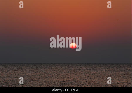 Abendsonne auf der Ostsee, Ahrenshoop, Darß, Mecklenburg-Western Pomerania, Deutschland Stockfoto