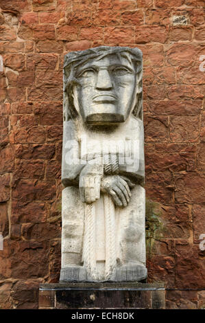 Jacob Epstein Ecce Homo-Skulptur an der alten Coventry Cathedral Warwickshire England UK Stockfoto