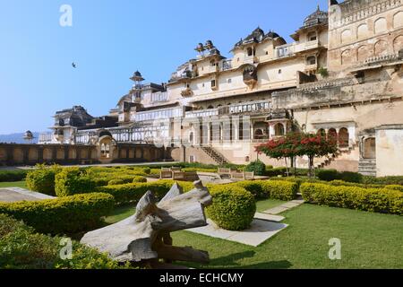 Indien, Rajasthan, Mewar Region, Dorf von Bundi, Chitrasala Garten im Palazzo Garth Stockfoto