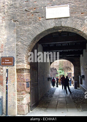 Italien, Veneto, Verona Giulietta Balkon, Haus der Julia Stockfoto