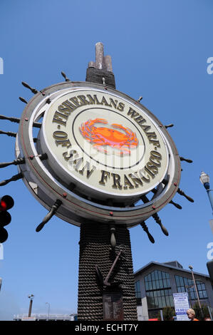 Fishermans Wharf Schild, San Francisco, California Stockfoto