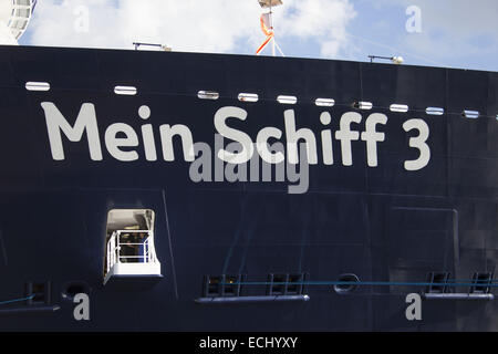 Helene Fischer tauft TUI neueste Kreuzfahrtschiff Mein Schiff 3 am Cruise Center Hafencity Featuring: Ansicht wo: Hamburg, Deutschland: 13. Juni 2014 Stockfoto