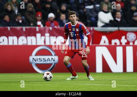 München, Deutschland. 10. Dezember 2014. Thomas Müller (Bayern) Fußball: UEFA Champions League-Gruppe E Spiel zwischen FC Bayern München 3-0 PFC CSKA Moskva in der Alianz Arena in München, Deutschland. © Mutsu Kawamori/AFLO/Alamy Live-Nachrichten Stockfoto