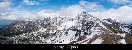 Blick Richtung Owinica (2301 m) von Beskid (2014 m), hohe Tatra, Polen Stockfoto