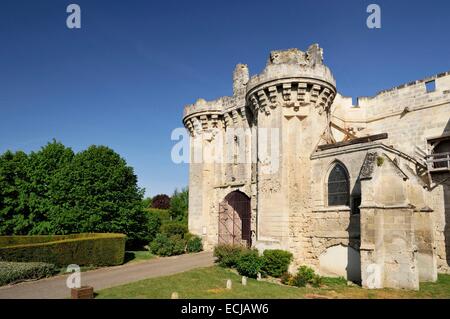 Frankreich, Aisne, Berzy le Sec, Ruinen der Burg im 13. Jahrhundert erbaut Stockfoto