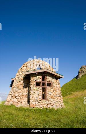 Bulgarien, Plovdiv Region, Stara Planina, zentralen Balkan Nationalpark, Kapelle am Zhelezni Vrata pass Stockfoto