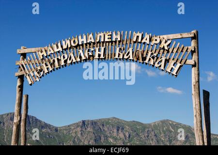 Bulgarien, Plovdiv Region, Stara Planina, zentralen Balkan National Park, Nationalpark-Eingangstor Stockfoto