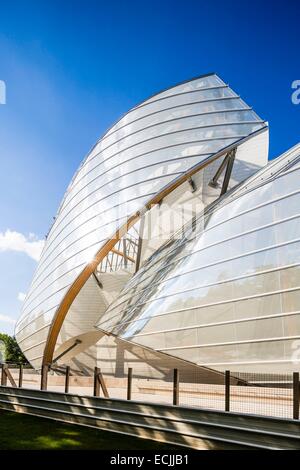 Frankreich, Paris, Fondation Louis Vuitton vom Architekten Franck Gehry Stockfoto